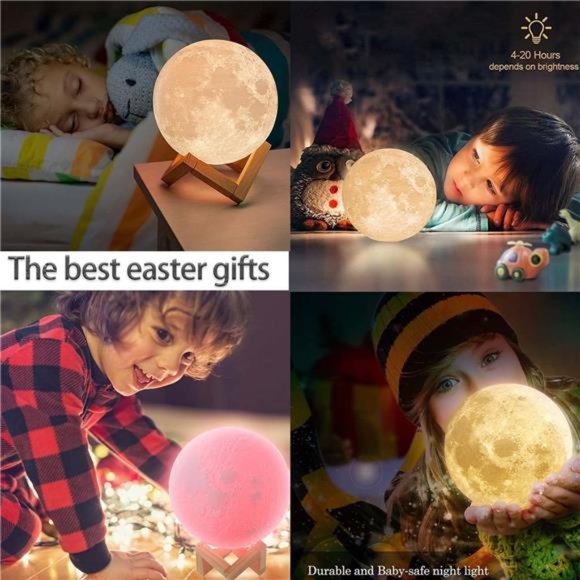Easter Gifts for Teens Girls Boys Kids Adults, Moon Lamp for Adults Kids 2023 - Picture 5 of 6